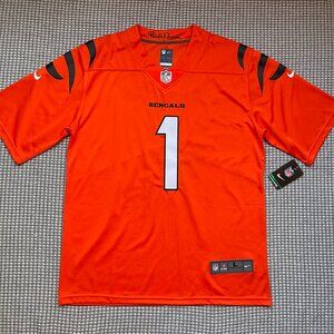 Nike Ja'Marr Chase #1 Orange Cincinnati Bengals Jersey